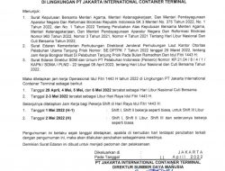 Dear Pengguna Jasa, Ini Waktu Operasional JICT Saat Idul Fitri 1443 H