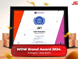 J&T Express Raih WOW Brand 2024 Pilihan Gen Z